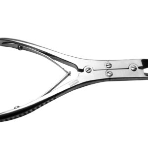 Fórceps Ruskin Bone Cutting - Marca Hergom Medical - HERGOM PREMIUM (ACERO INOXIDABLE ALEMÁN) / Doble Acción Recta / 18 CM - 7 MM
