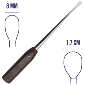 Periostotomo Wagner Legra con Mango de Madera Hergom Premium | Acero inoxidable Alemán de alta calidad - HERGOM PREMIUM (ACERO INOXIDABLE ALEMÁN) / 33 CM x 17 MM