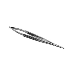 Pinza porta aguja Castroviejo - Marca Hergom Medical - HERGOM PREMIUM (ACERO INOXIDABLE ALEMÁN) / Curva / 18 CM