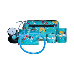 Set pediátrico de Baumanómetro con 3 brazaletes para uso pediátrico, infantil y neonatal - Marca Checkatek - Con 3 Brazales + Estetoscopio Simple pediátrico