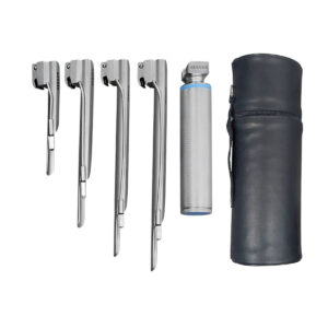 Estuche de Laringoscopio McIntosh de Luz con Cuatro Hojas Curvas de Alta Calidad Hergom Medical | Acero inoxidable