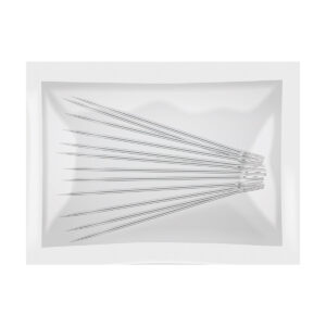 Aguja Recta Hergom Medical | Alta calidad en acero inoxidable - HERGOM SILVERY (ACERO INOXIDABLE) / Paquete 12 Piezas / 7 x 48
