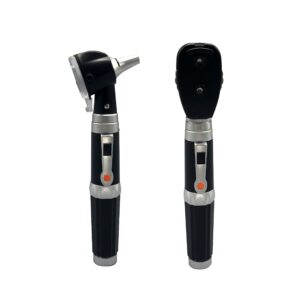 SET de Otoscopio y Oftalmoscopio de fibra óptica con luz LED - Marca Checkatek