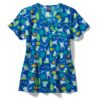 Filipina Médica con Cuello en "V", 3 Bolsillos 8% Spandex para Mujer con estampado Ranas - Marca Wink - Ranas / L